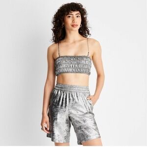 Future collection strappy metallic tiny top with Alani Noelle